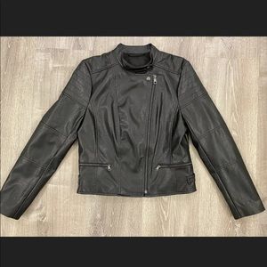 BANANA REPUBLIC CLASSIC LEATHER JACKET BLACK M